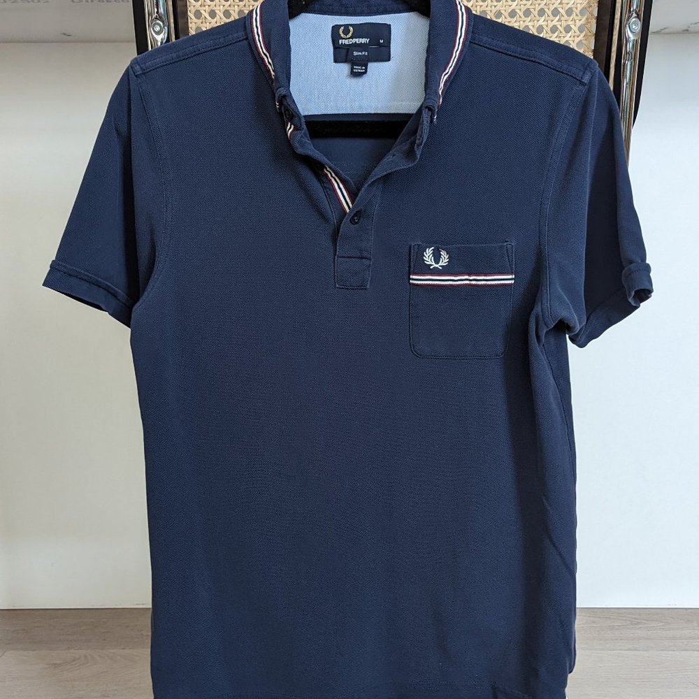 Fred Perry Slim Fit Pocket Polo Mens Size M
